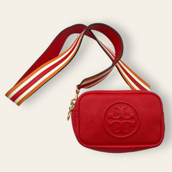 Tory Burch Handbags - Tory Burch Perry Bombe Mini Bag Red Orange and White